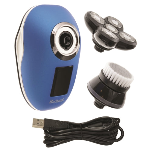Rechargeable Wet and Dry Rotary Head Shaver with Stainless Steel Blades