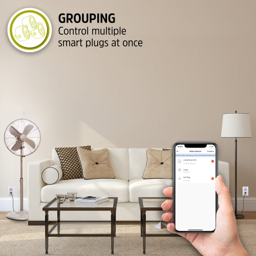 Smart Wi-Fi 4-Pack 15Amp Plug with Scheduling and Voice/App Control in White