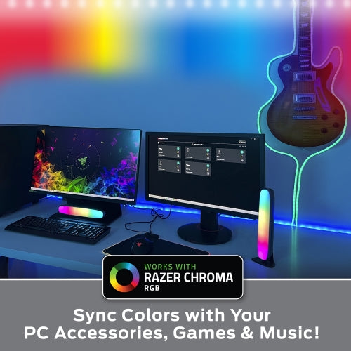 Smart 16.4ft Indoor Multi-Color Sound Reactive Light Strip, Razer Chroma