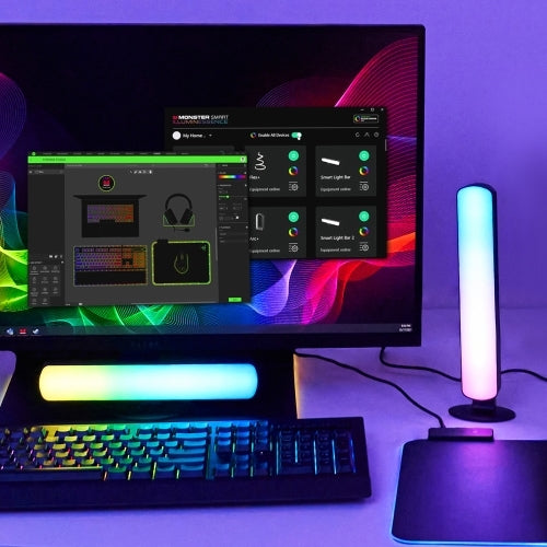 LED Light Bars 2 Pack, RGB+IC Multi-Color Razor Chroma TV & Gaming