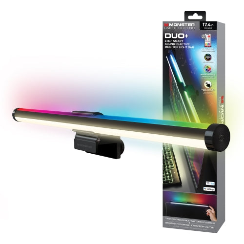 Smart Duo Monitor Light Bar: Sound Reactive, Reduce Glare, Enhance Comfort