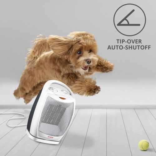 Oscillating Room Heater with Handle, Overheat Protection, Tip over Auto Shutoff