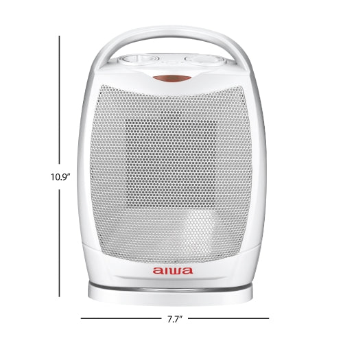 Oscillating Room Heater with Handle, Overheat Protection, Tip over Auto Shutoff