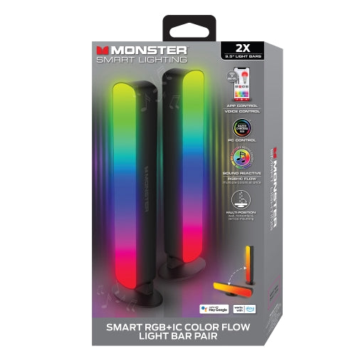 LED Light Bars 2 Pack, RGB+IC Multi-Color Razor Chroma TV & Gaming
