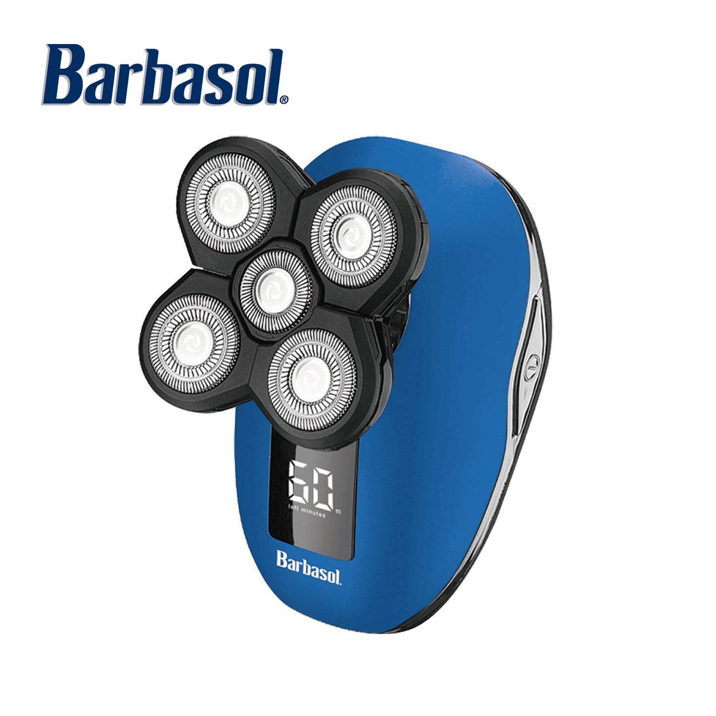 Rechargeable Wet and Dry Rotary Head Shaver with Stainless Steel Blades