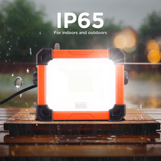 2,000 Lumens AC Plug-in LED Panel Work Light with Kickstand Base