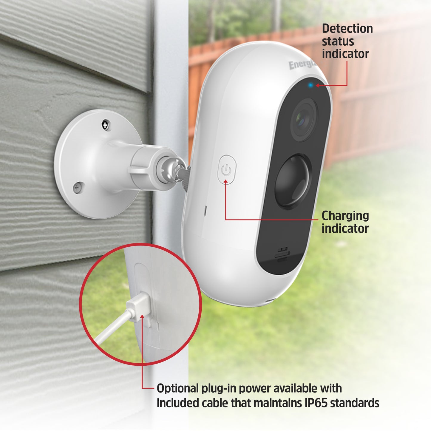 Wireless 2K Outdoor Battery Security Camera, Rechargeable, Weather-Resistant