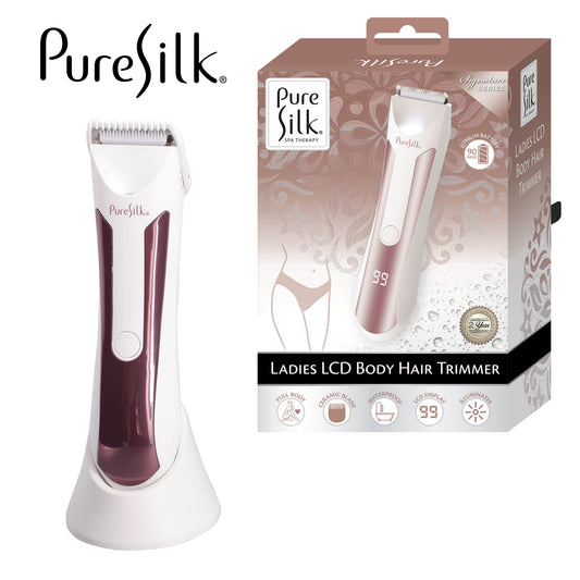 Rechargeable Hypoallergenic Women’s Trimmer for Body Hair with 4 Guide Combs
