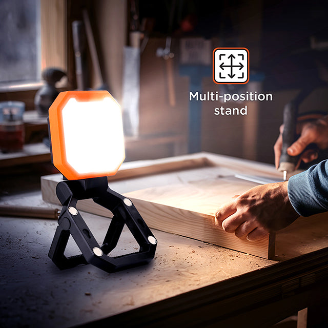 Rechargeable LED Work Light, Portable Light with Magnetic Folding Stand, 2,000 Lumens