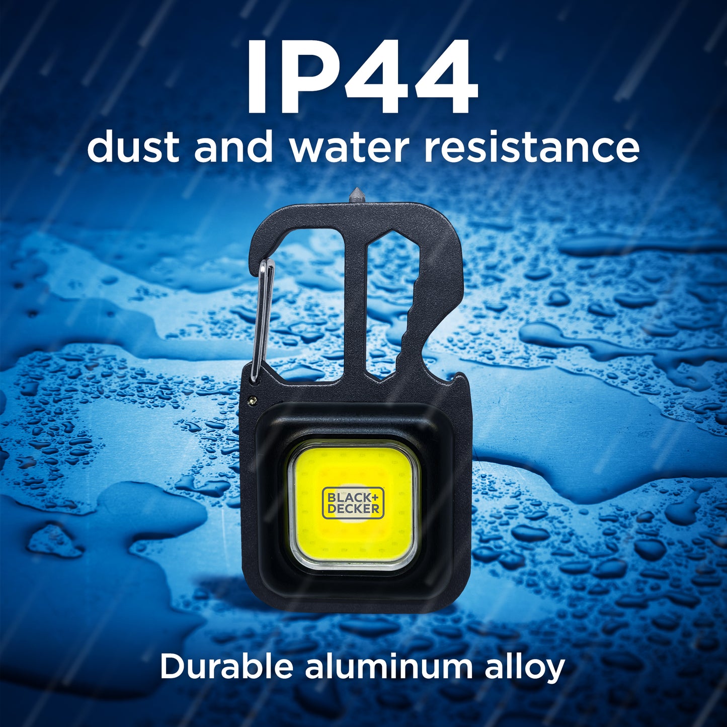 2-Pack Multi-Tool Flashlight, 500LM Carabiner USB Rechargeable Multitool with Wrench, Screwdrivers, Bottle Opener, Glass Breaker, Clip-On, Magnetic, Stand, IP44 Weather-Resistant