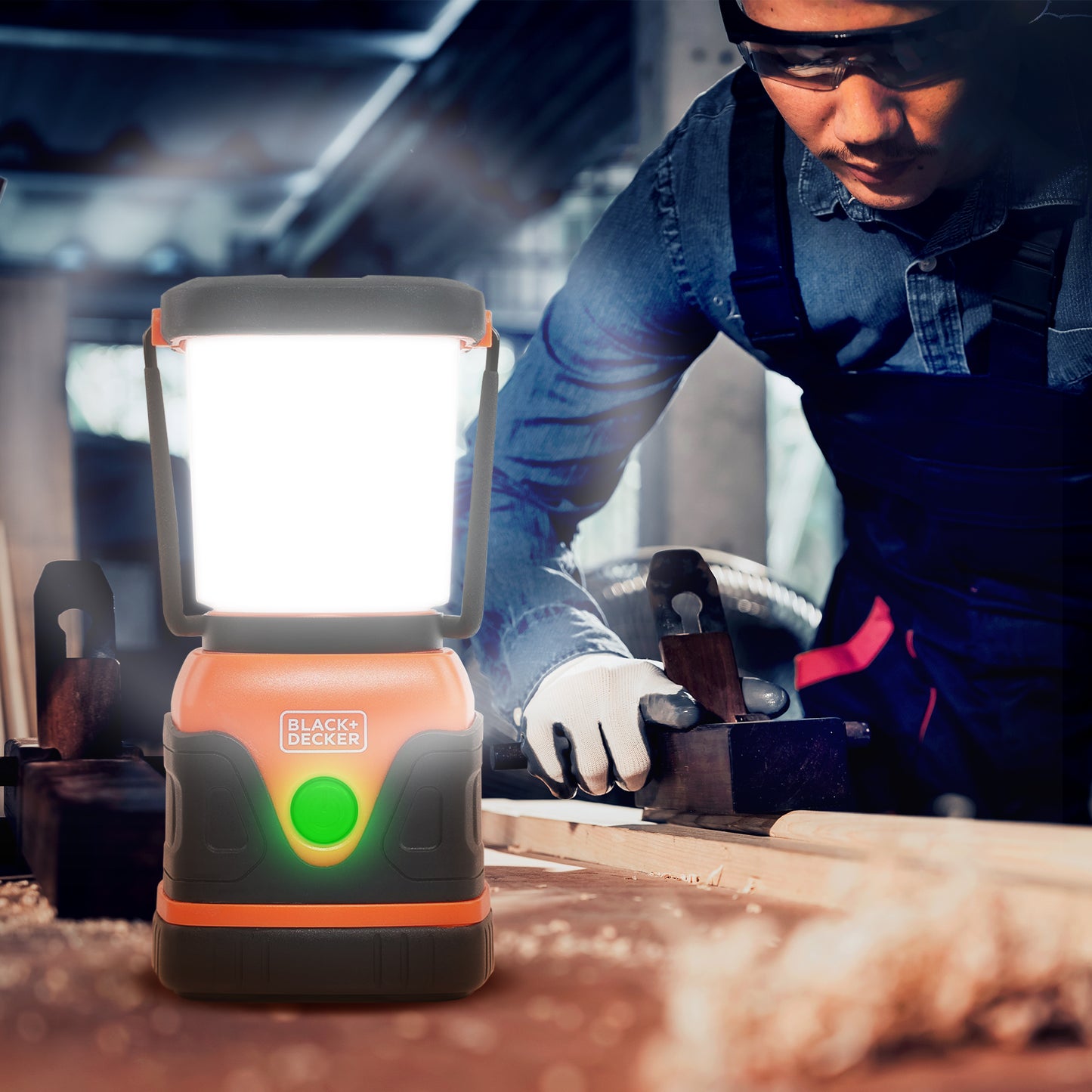 2-Pack 1,000 Lumen Rechargeable Lantern with Power Bank Function, Dimmable LED