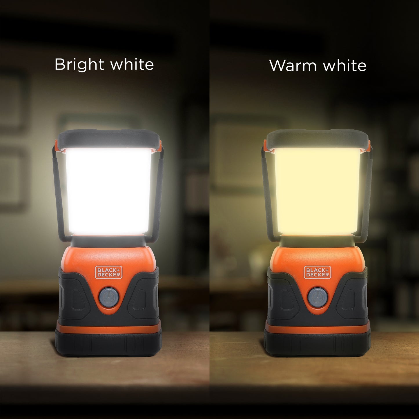 2-Pack 1,000 Lumen Rechargeable Lantern with Power Bank Function, Dimmable LED