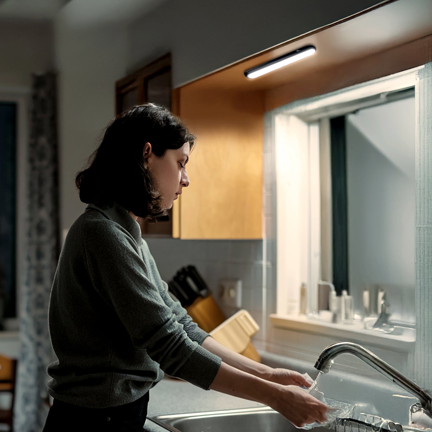 160LM LED Motion Sensor Light Bars for Indoor Rooms and Closets, Dimmable