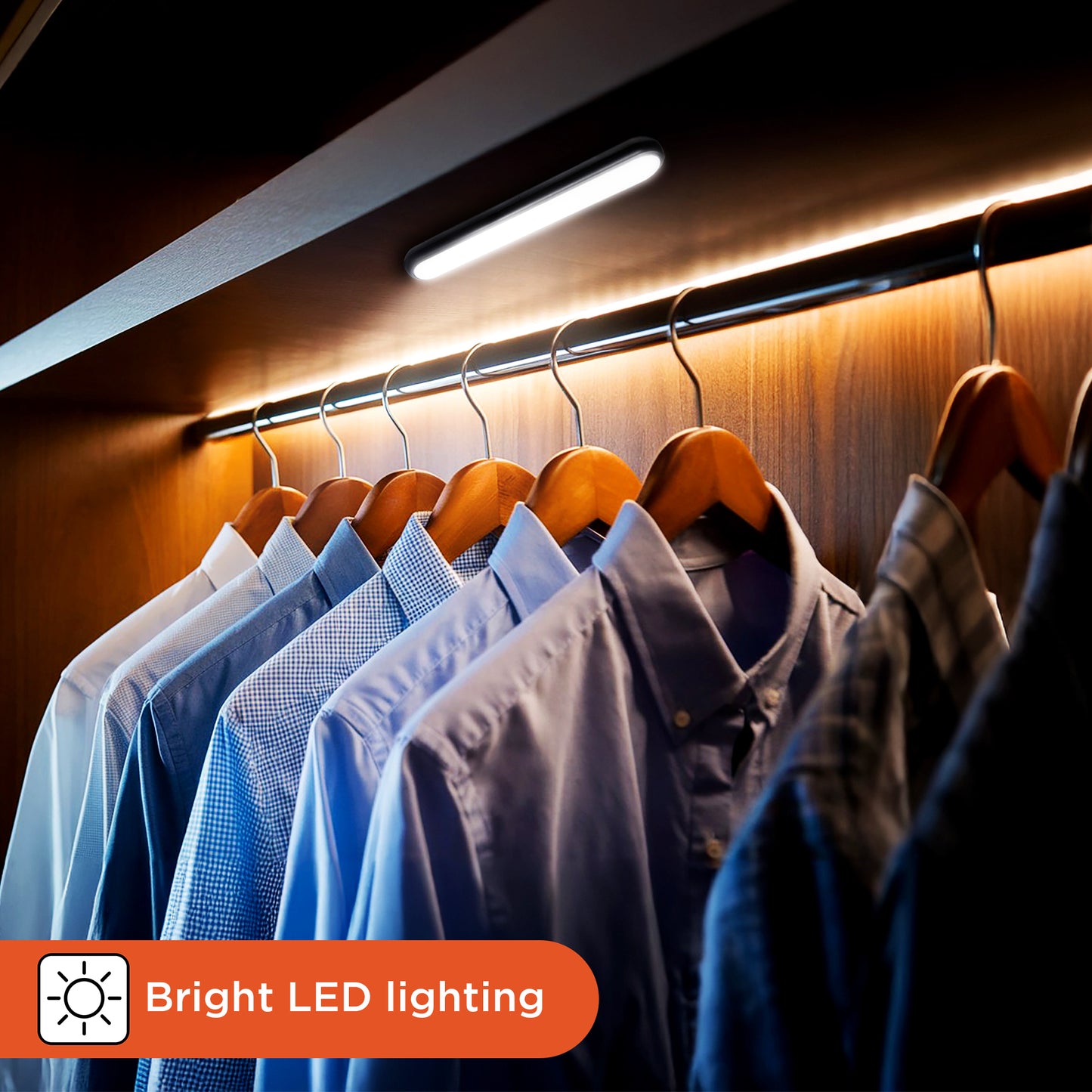 160LM LED Motion Sensor Light Bars for Indoor Rooms and Closets, Dimmable