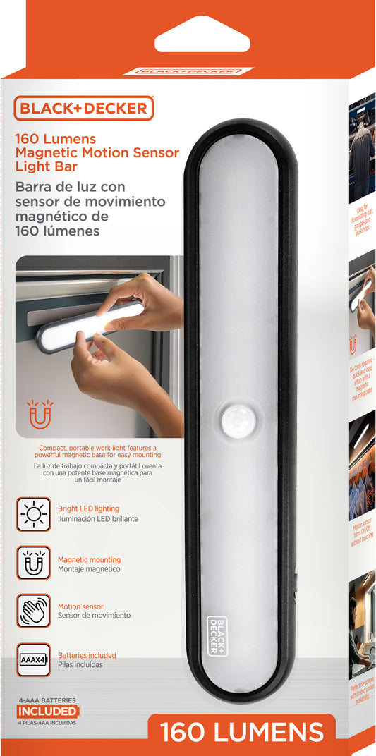 160LM LED Motion Sensor Light Bars for Indoor Rooms and Closets, Dimmable