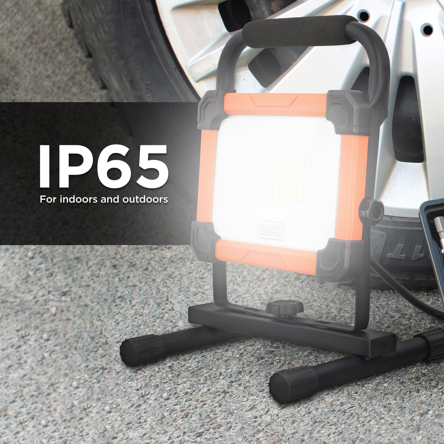 3,000 Lumens AC Plug-in LED Panel Work Light with H-Stand Base